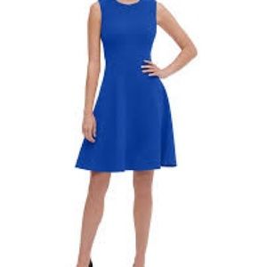 Tommy Hilfiger Size 4 Fit and Flare Royal Blue Round Neck Sleeveless